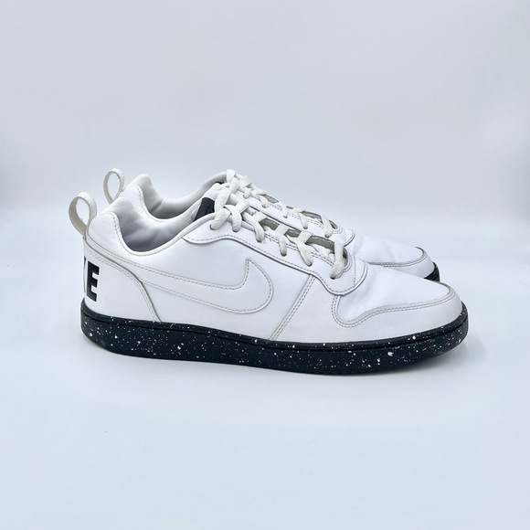 Nike Court Borough Low SE White Black Leather Trainer 916760-100 Men’s size 9.5 - Picture 2 of 12